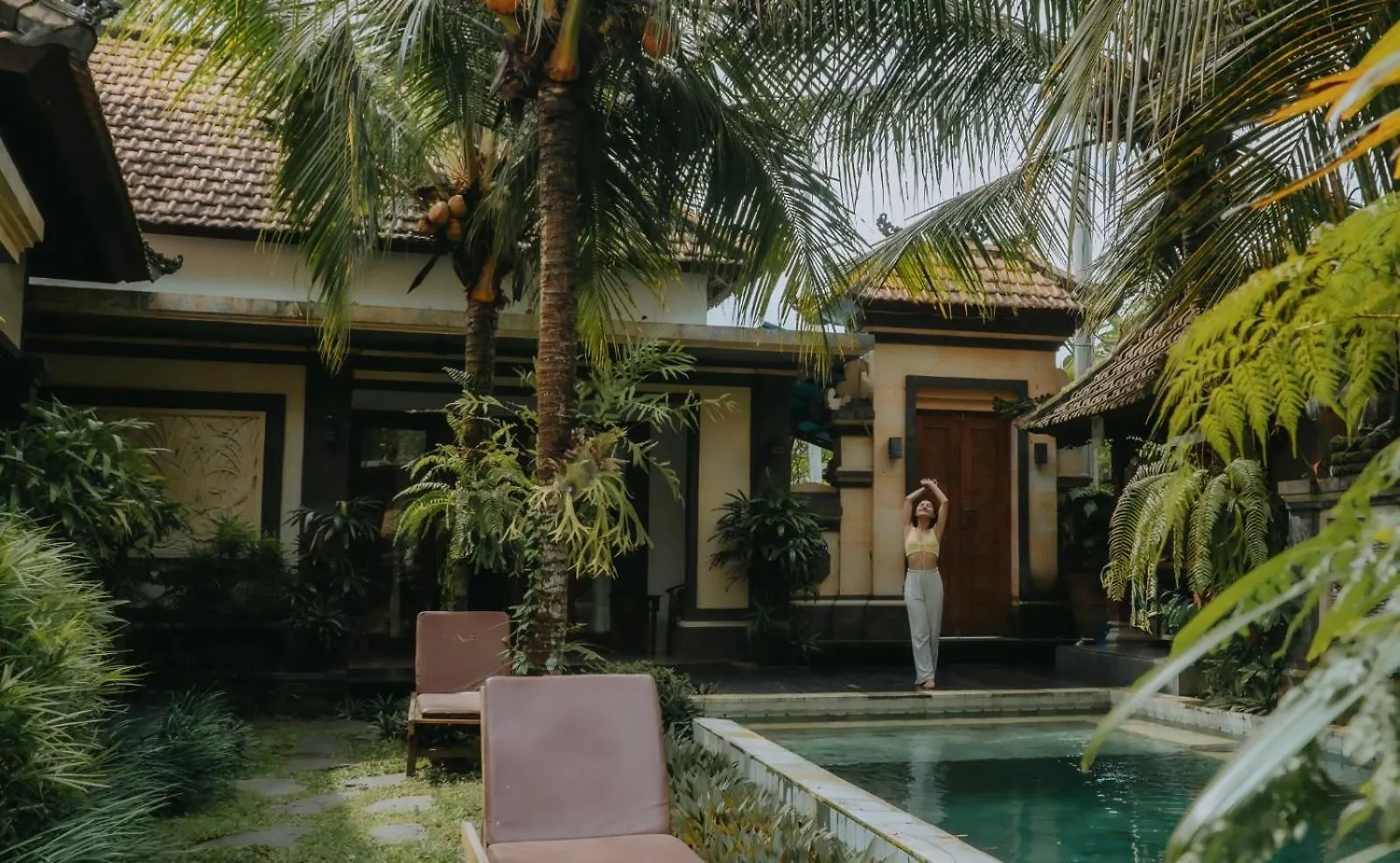 Homestay The Green Garden Ubud Pool View Room